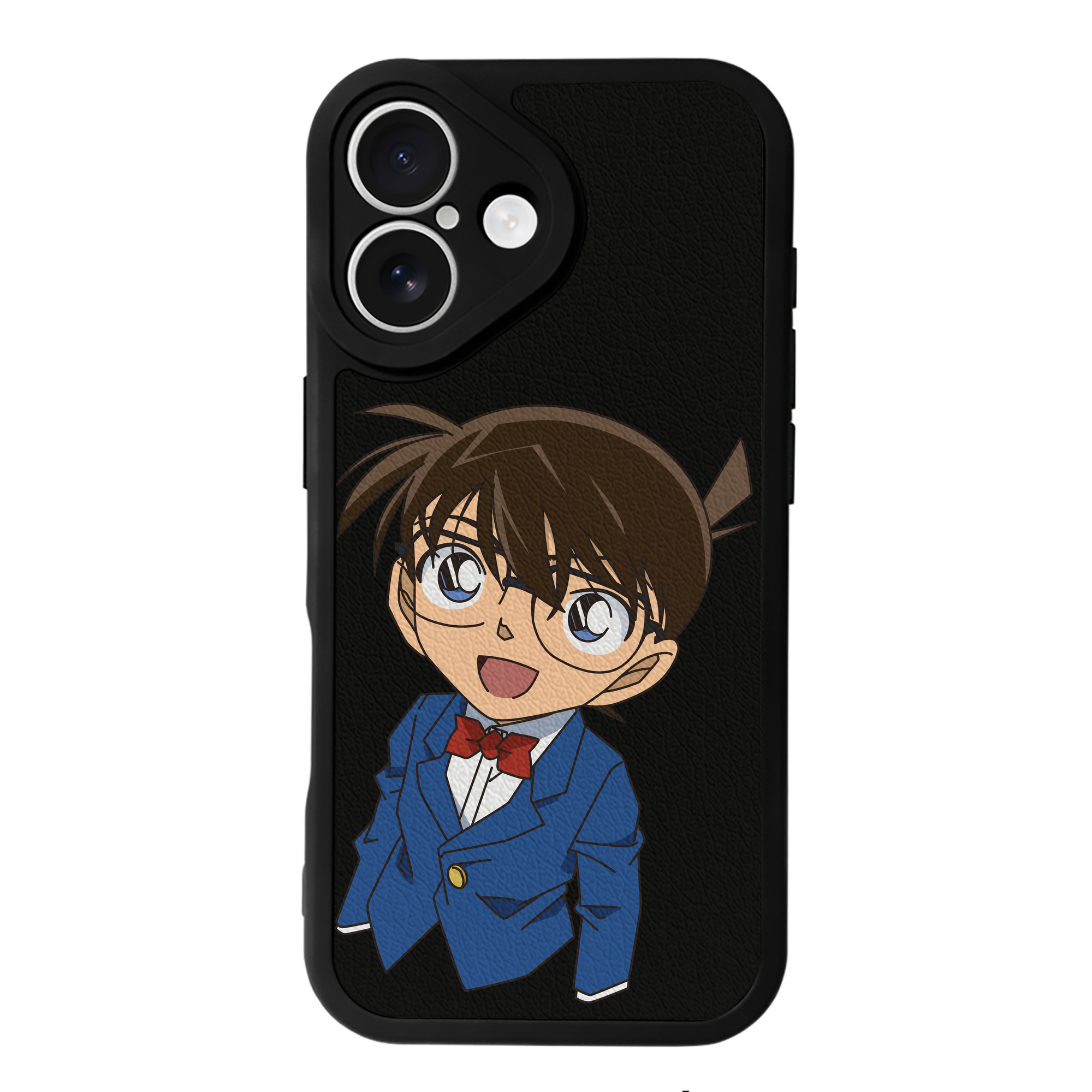 （画像用） 名探偵コナン 江戸川 コナン Detective Conan Conan Edogawa 【iPhone 16シリーズ対応】シリコンスマホケース（レザー調） 材質：シリコン